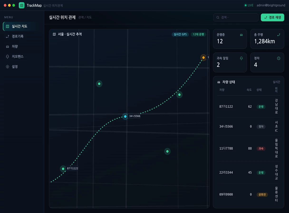 GPS 위치추적 · 관제